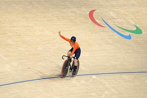 Paris Paralympics 2024 Day 1: Netherlands' Caroline Groot wins the gold medal in the Women's C4-5 500m Time Trial final